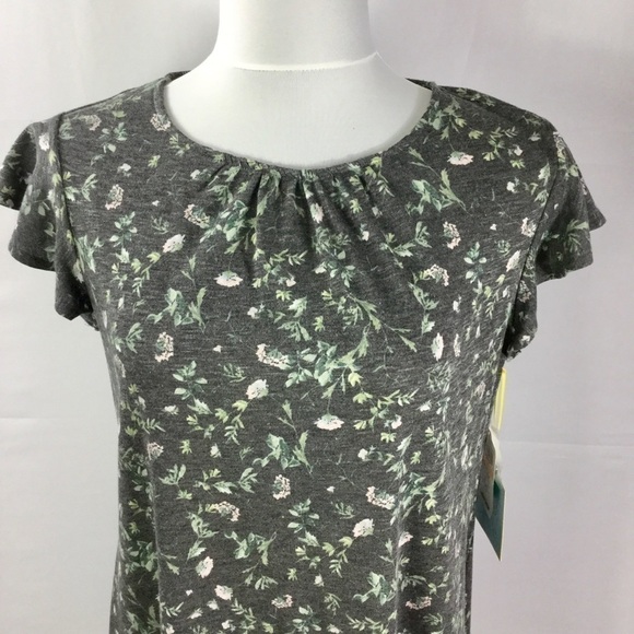 CECE Floral Print Flounce Sleeve Ruffled Hem Shift Dress Size S NWT - Picture 2 of 11
